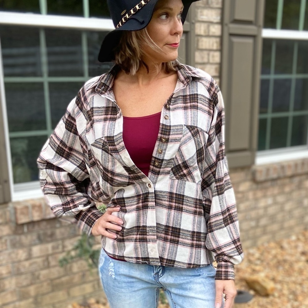 LAST 2! West of Here Flannel Top